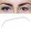 Regla flexible transparente para cejas con escala 14