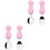 2Sets Baby Besteck Set Pink Gabel Kurzer 3