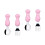 2Sets Baby Besteck Set Pink Gabel Kurzer 4