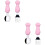 2Sets Baby Besteck Set Pink Gabel Kurzer 6
