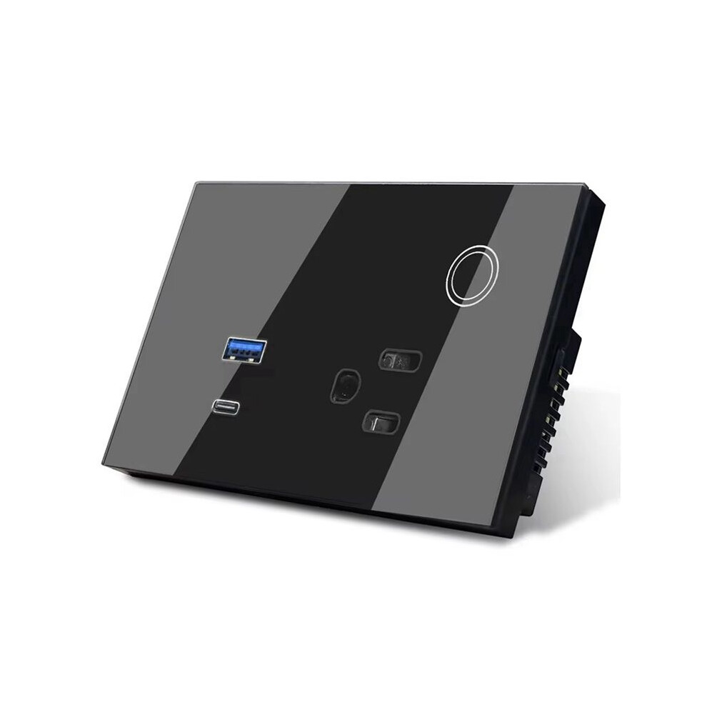 Wifi Tuya 15A Wall Socket Usb Type-C Plug Outlet Power For Alexa For Home Life Black Eu Plug 4712731136250