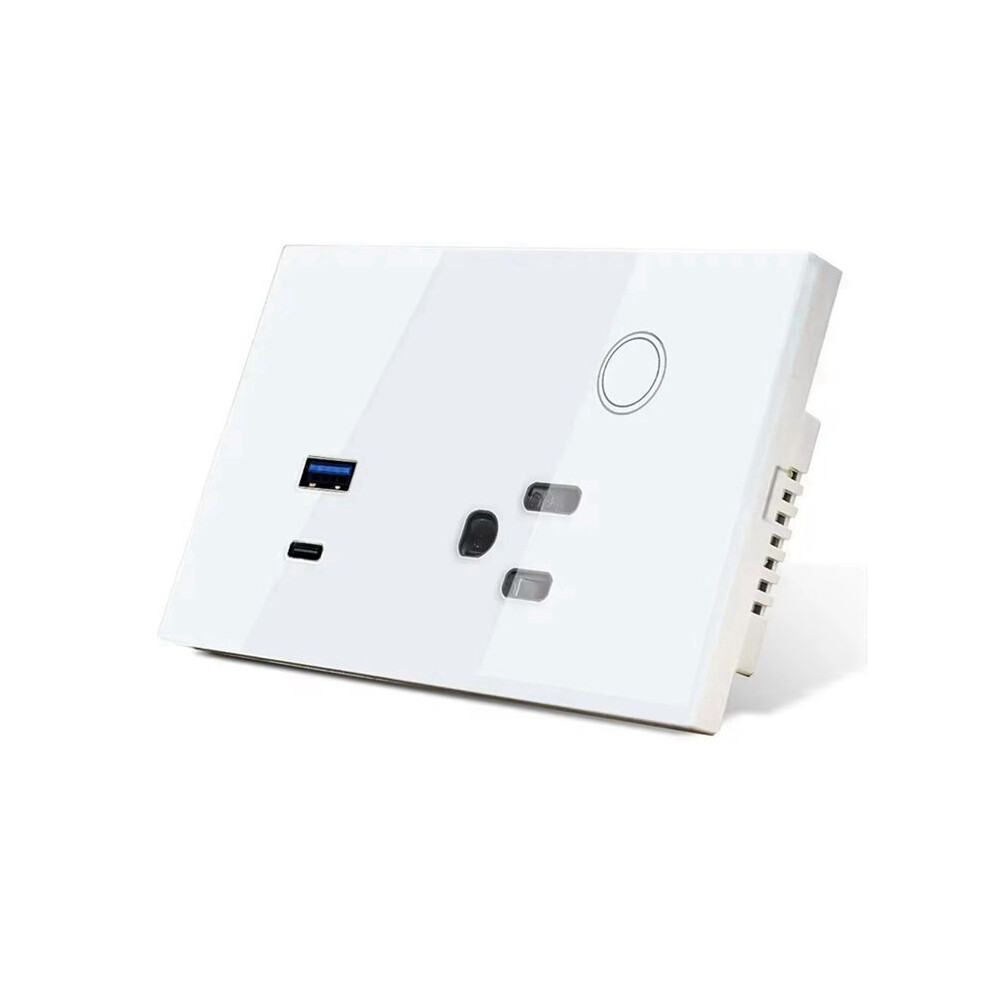 Wifi Tuya 15A Wall Socket Usb Type-C Plug Outlet Power For Alexa For Home Life Eu Plug White 6032933726027