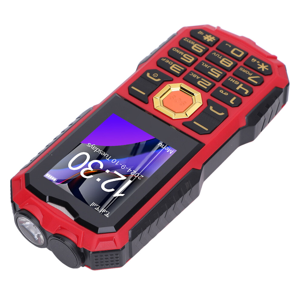 2G Elderly Mobile Phone 32Mb + 4800Mah Power Bank 1.8" Screen Red 4611384709135