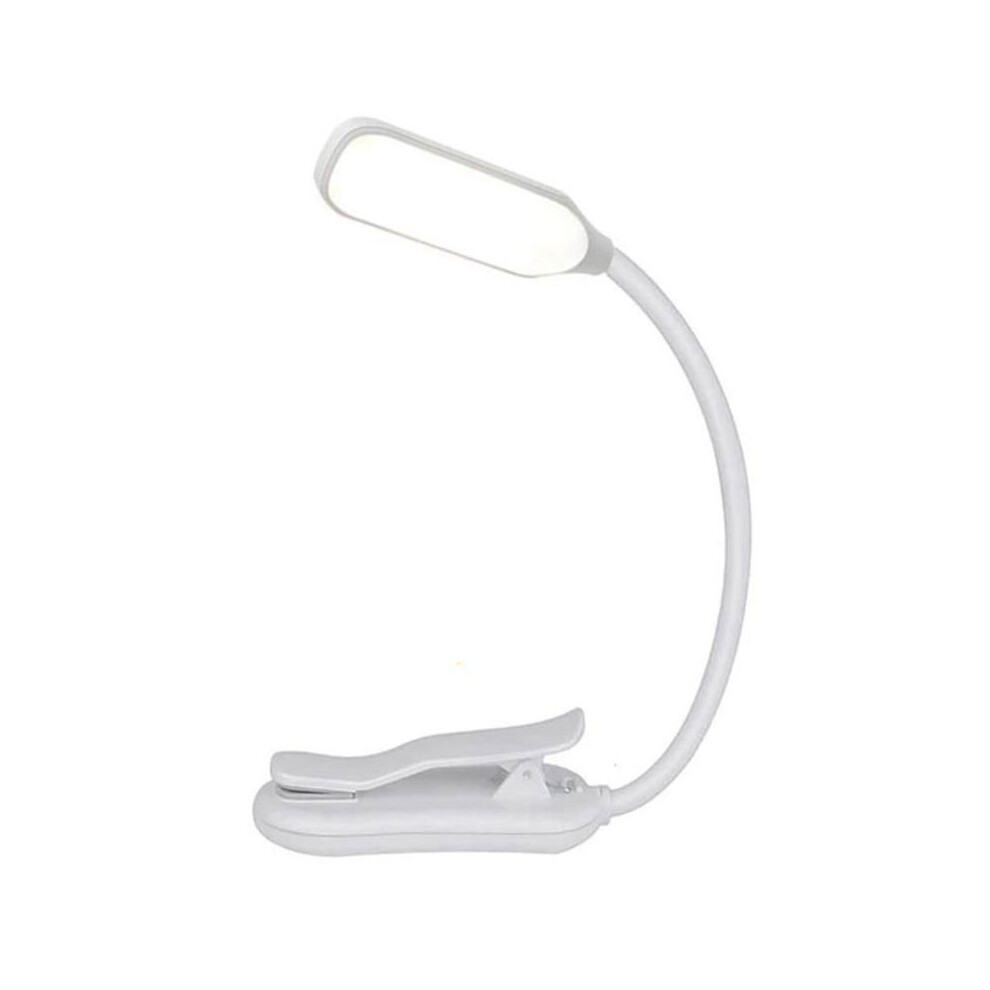 Rechargeable Book 7 Led Reading 3-Level Flexible Easy Clip Lamp Read Night Reading Lamp In Bed Light/White 6133606713235