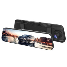 Touch 9,66-Tums Fyrkantig Skärm 1080P HD Wifi Stream Media Backspegel Dash Cam Car Recorder System