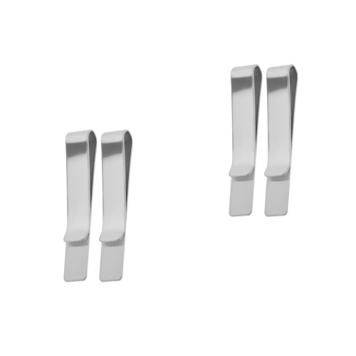 4Pièces Clips De Cravate Argent - Maintien Parfait Et Élégant 1