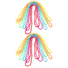 FRCOLOR12PCS Colliers en plastique pour bal masqué, carnaval, perles de Noël, colliers de fêtes, colliers de Saint-Valentin