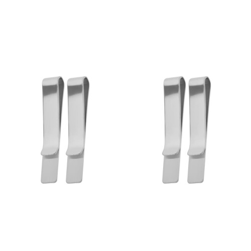 4Pièces Clips De Cravate Argent - Maintien Parfait Et Élégant 2