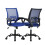 Mesh Office Chair with Arms and Wheels Blue 2 Pack 1