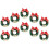 Mini-Bastelkränze, Mini-Weihnachtskränze, grüner Kunststoff, 10 Stück 1