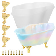 Formy na mini vaňu z epoxidového materiálu, silikónový materiál, remeselnícka živica, 1 balenie, 6,88 x 3,93 x 3,14 palca