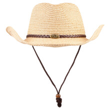 Pălărie de paie din denim rezistentă la uzură, Panama, pentru copii, cowboy, pentru bărbați și femei, bej