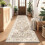 Πλενόμενο χαλί 3x8 Runner, αντιολισθητικό χαλί Boho Vintage για διάδρομο με λαστιχένια 1
