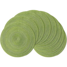 4/8 Pack Round Placemats Heat and Slip Resistant Cotton Table Mats, Washable Bohemian Placemats for Dining Tables