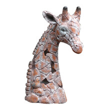 MAGIDEAL Trädgårdsgiraffstaty med solcellslykta Konstdekor för trädgård Bakgård Utomhus Giraff Långhalsad
