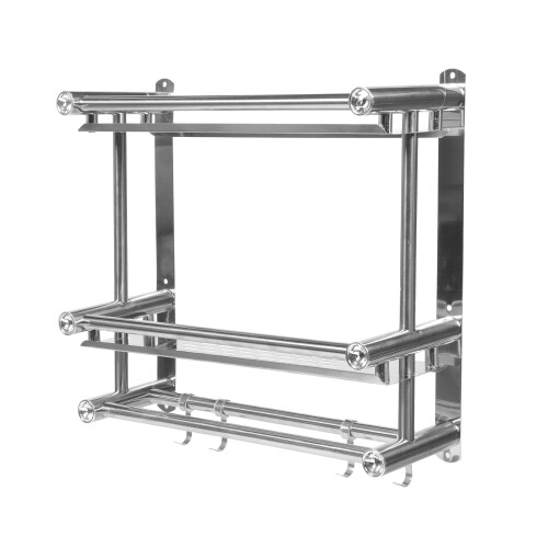 Stainless Steel Double-Tier Towel Rack