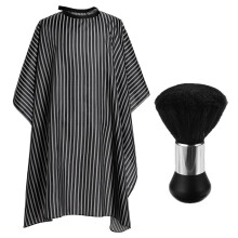 Waterproof Barber Cape with Neck Duster Brush – Compatible with Salon Haircut, Dyeing & Perm – 1 Piece