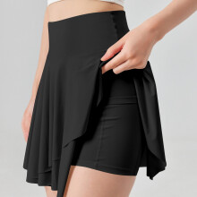 YOUSNH Dam Sun Skort Ice Cool Blocking Två-i-ett-tenniskjol för sport och fitness Damkjol Svart XL