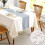 Embroidered Cotton-Linen Tablecloth 55 x 102 in 1