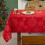 Christmas Tablecloth Rectangular 60x84in Silver Snowflakes 1