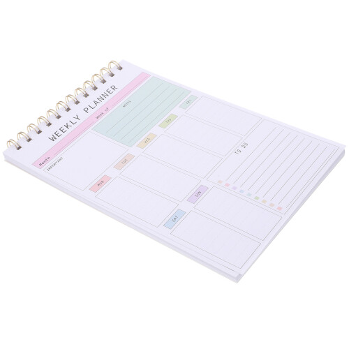 5Pièces Planner Hebdomadaire PP Acier Pour Organisation 1