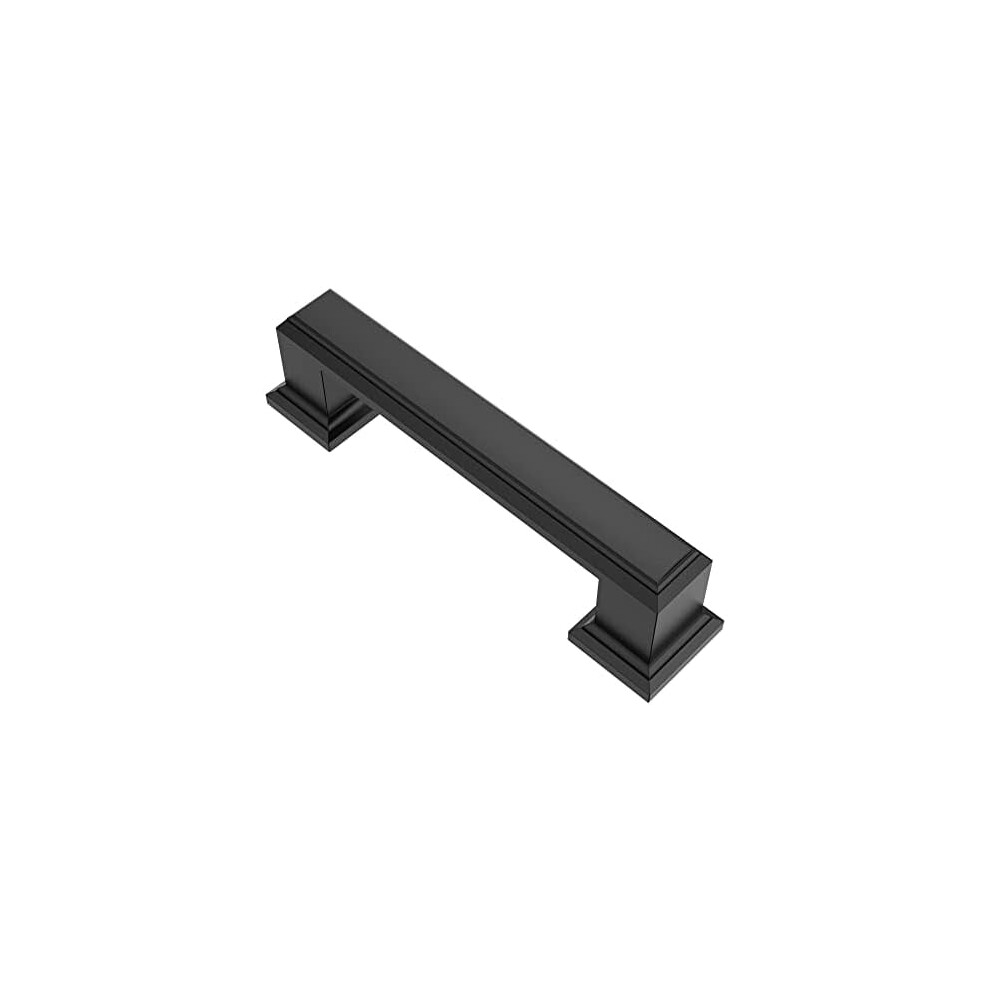 10 Pack Matte Black Cabinet Pulls, 3 Inch(76Mm) Hole Center Cabinet Handles Kitchen Pulls For Cabinets And Drawer Al3071mb 9558633911879