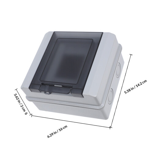 1Ensemble Boîte Distribution Électrique ABS IP65 Avec Rail 35 Mm Gris 1