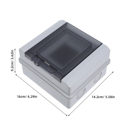 1Ensemble Boîte Distribution Électrique ABS IP65 Avec Rail 35 Mm Gris 2