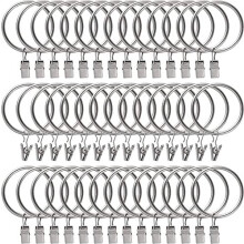 44 anelli per tende in acciaio inox da 2" con clip