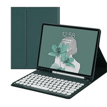 Etui z tkaniny Liquid Fabric w kolorze głębokiej zieleni do iPada 10. generacji z odłączaną klawiaturą – kompatybilne z iPadem 10. generacji