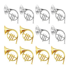 12Pcs Silver Instrument Decoration for Christmas and Classroom Use