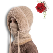 Hata Beanie 3in1 le Scairf agus Masc, Hata Beanie Averageon3in1 do Mhná, Hoodie Balaclava Te le Cosaint Cluas
