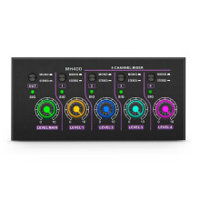 GAX-MH400 Ultra Low Noise 4-Channel Mixer Stereo Mixer Mixer Output Device Microphone Guitar Mixer EU-Plug