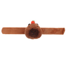 Braccialetto di peluche a forma di capibara, divertente braccialetto a schiaffo per manubrio di bicicletta, decorazione per auto, bomboniere per