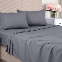 Queen Bed Sheet Set - Brushed Microfiber, 4-Piece, Deep