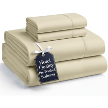 King Sheet Set, Soft Pre-Washed Microfiber, 4-Piece