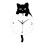 Cat Wall Clock Gift Practical Modern Hanging Clock for Shop Classroom Indoor L 1