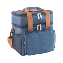 Boîte à lunch isotherme, imperméable et réutilisable pour homme, idéale pour les bentos, les pique-niques et le travail – Bleue