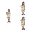 3Pièces Figurines De Filles PVC Multicolores Pour Modèles Dioramas 4