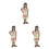 3Pièces Figurines De Filles PVC Multicolores Pour Modèles Dioramas 6