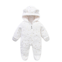 Bjutir Baby Toddler Boys Girls Jumpsuit Christmas Snowsuit Romper Warm Coat White Size 3-6 Months