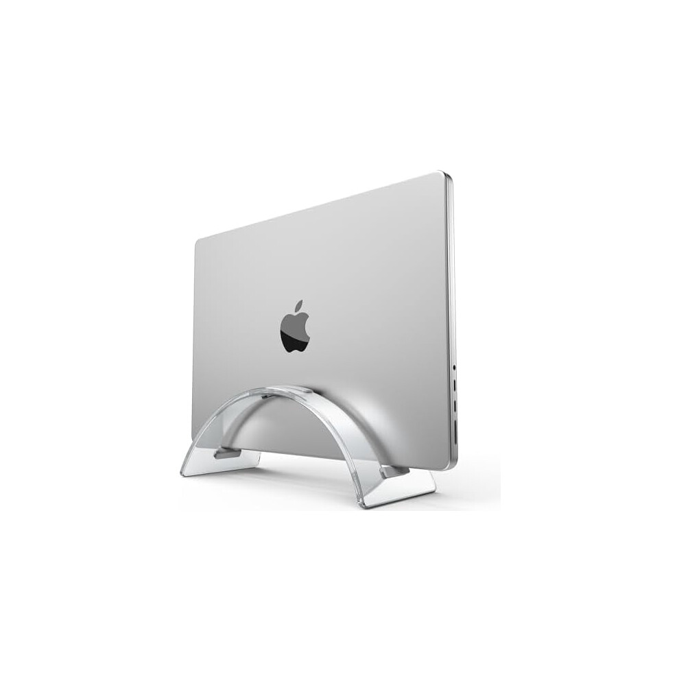 Acrylic Vertical Laptop Stand Â Invisible Desk Dock, Space-Saving Holder For Macbook, Surface, Samsung, Hp, Dell 9485826454106