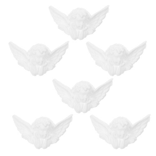 24Pièces Statue Tête D'ange En Résine Décor Bébé 1