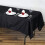 Halloween6 τεμάχια 60" x 120" μαύρα ορθογώνια πλενόμενα διακοσμητικά τραπεζομάντιλα από 3
