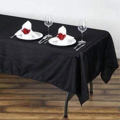 Halloween6 τεμάχια 60" x 120" μαύρα ορθογώνια πλενόμενα διακοσμητικά τραπεζομάντιλα από 2