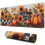 Μεγάλο gaming mouse pad 31,5x11,8 ιντσών, σχέδιο κολοκύθας/ηλίανθου, ραμμένες άκρες, 1