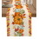 Cotton Linen Table Runner 13 x 72 in – Orange Blue 1