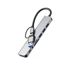 8-in-1 USB-hub USB-C dockingstation met snelle gegevensoverdracht USB-splitter | D4O2
