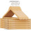 Solid Wood Coat Hangers 20-Pack with Swivel Hook 1