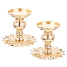 Golden Iron Candle Holder Set of 2
